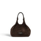 Mokkafarbene Velour-Tasche von Gianni Chiarini