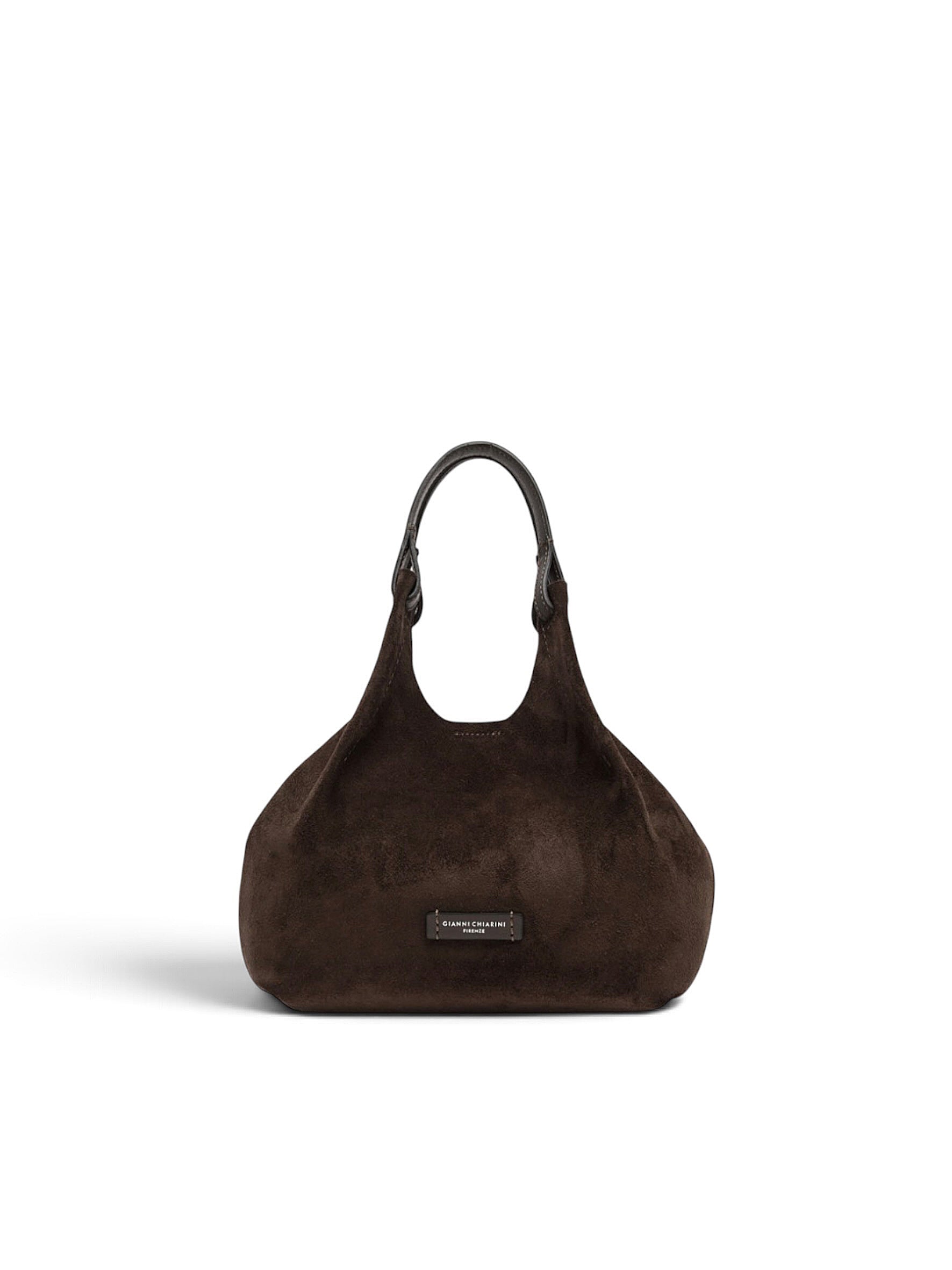 Mokkafarbene Velour-Tasche von Gianni Chiarini
