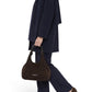 Mokkafarbene Velour-Tasche von Gianni Chiarini – Ansicht 2