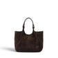 Mokkafarbene Velour-Tasche von Gianni Chiarini – Ansicht 8