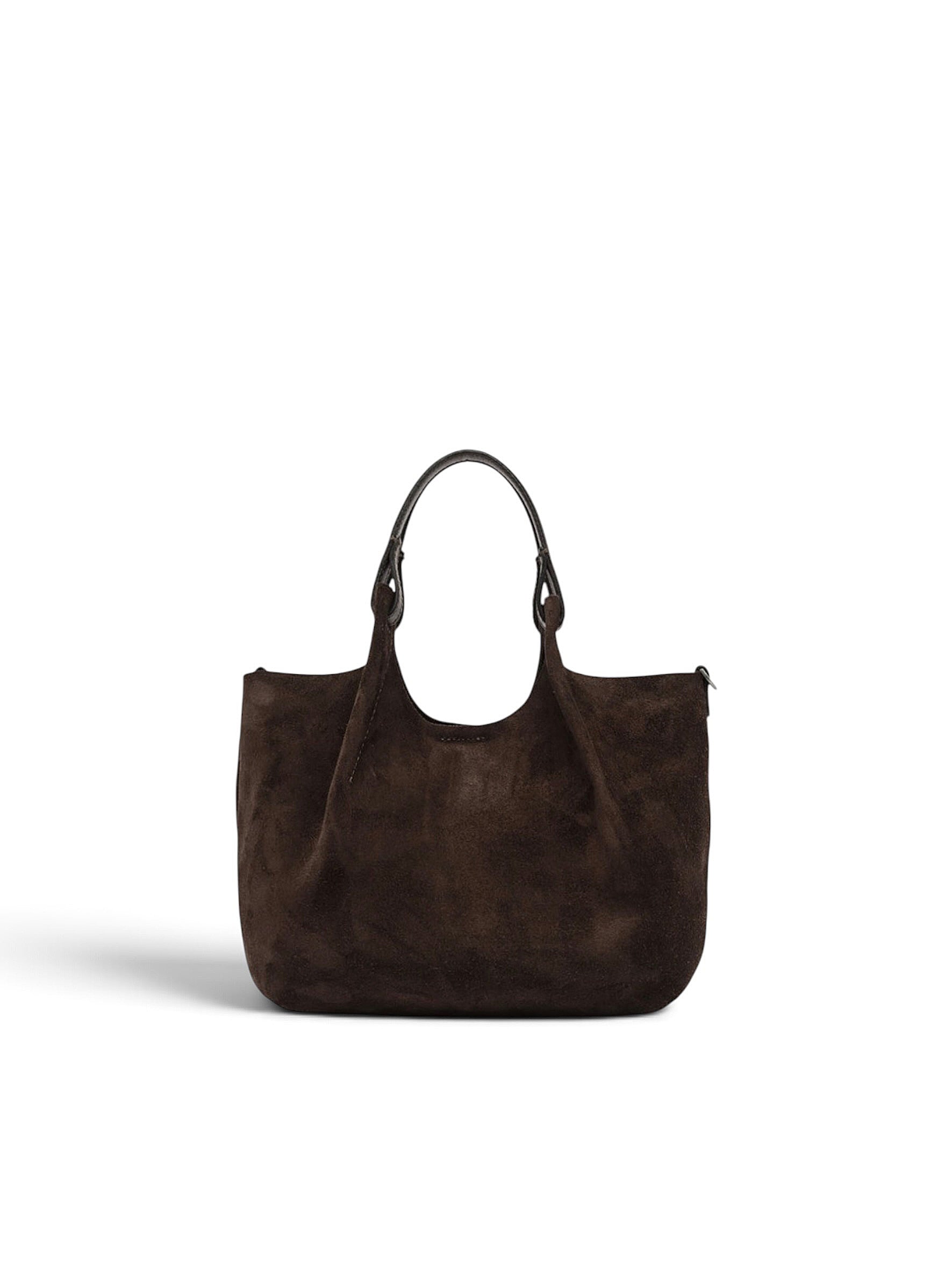 Mokkafarbene Velour-Tasche von Gianni Chiarini – Ansicht 8