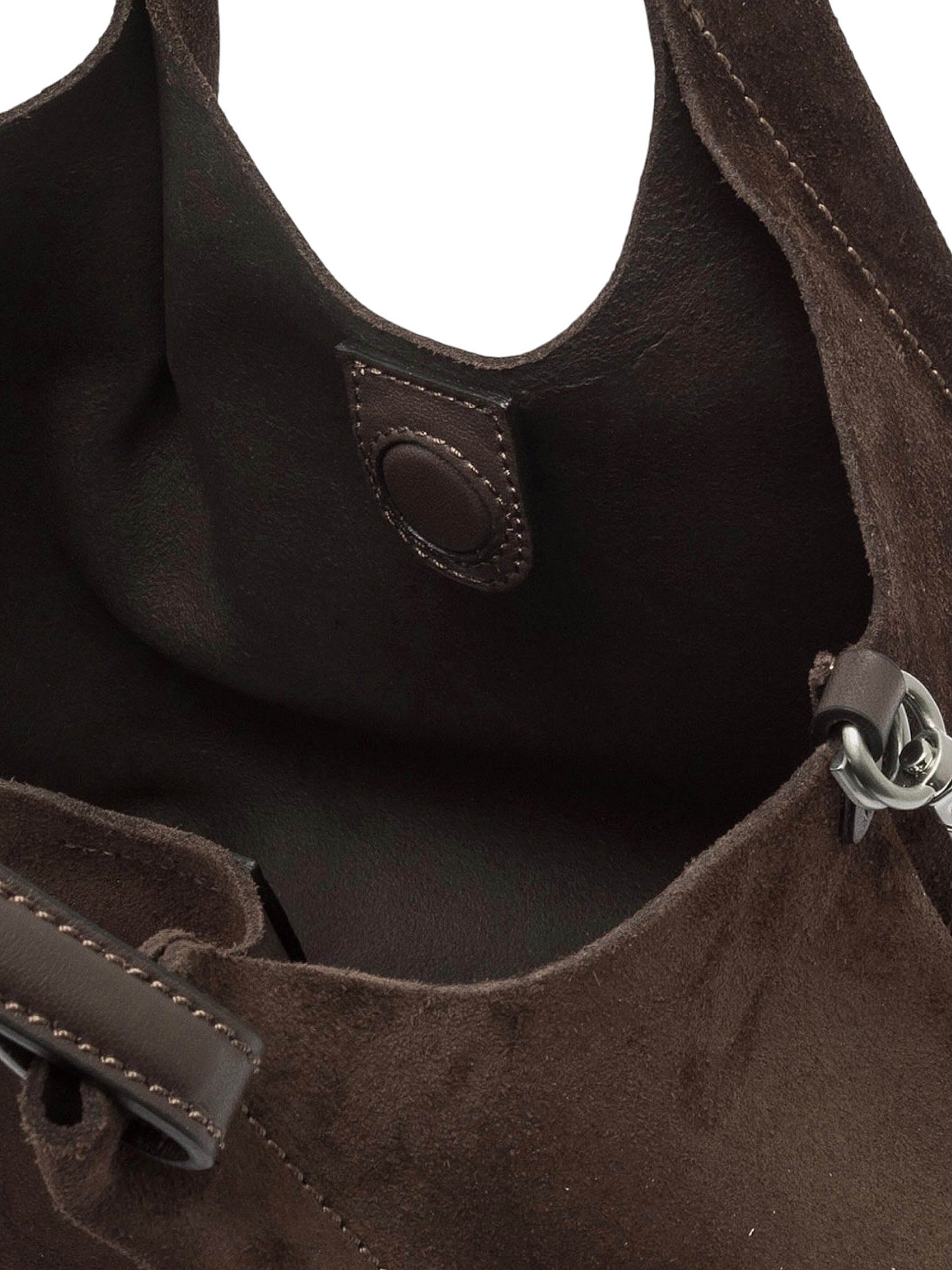 Mokkafarbene Velour-Tasche von Gianni Chiarini – Ansicht 7