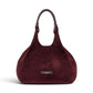 Bordeauxfarbene Velour-Tasche von Gianni Chiarini