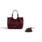 Bordeauxfarbene Velour-Tasche von Gianni Chiarini – Ansicht 3