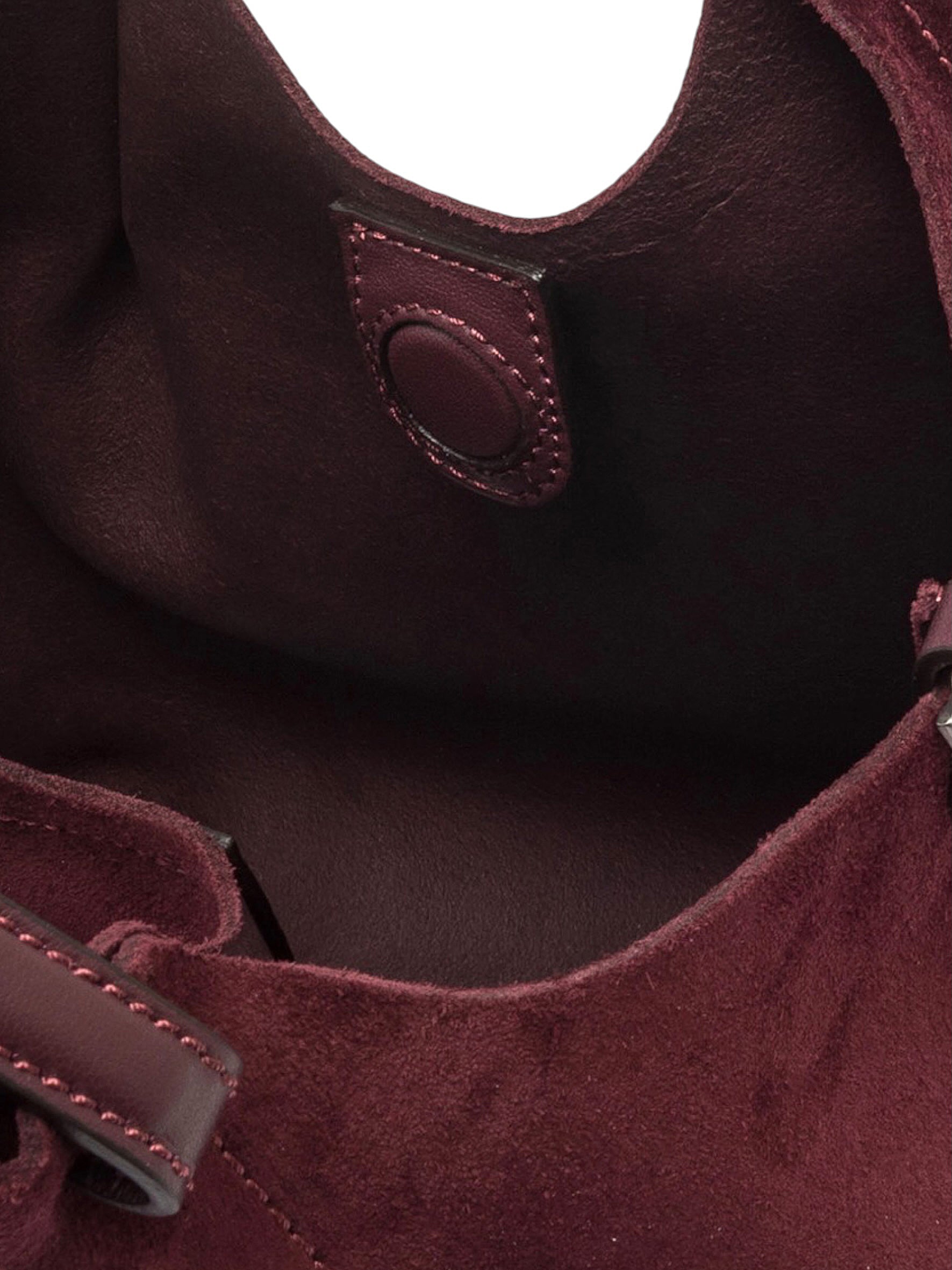 Bordeauxfarbene Velour-Tasche von Gianni Chiarini – Ansicht 6