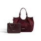 Bordeauxfarbene Velour-Tasche von Gianni Chiarini – Ansicht 7
