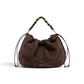 Dunkelbraune Velour-Tasche von Gianni Chiarini