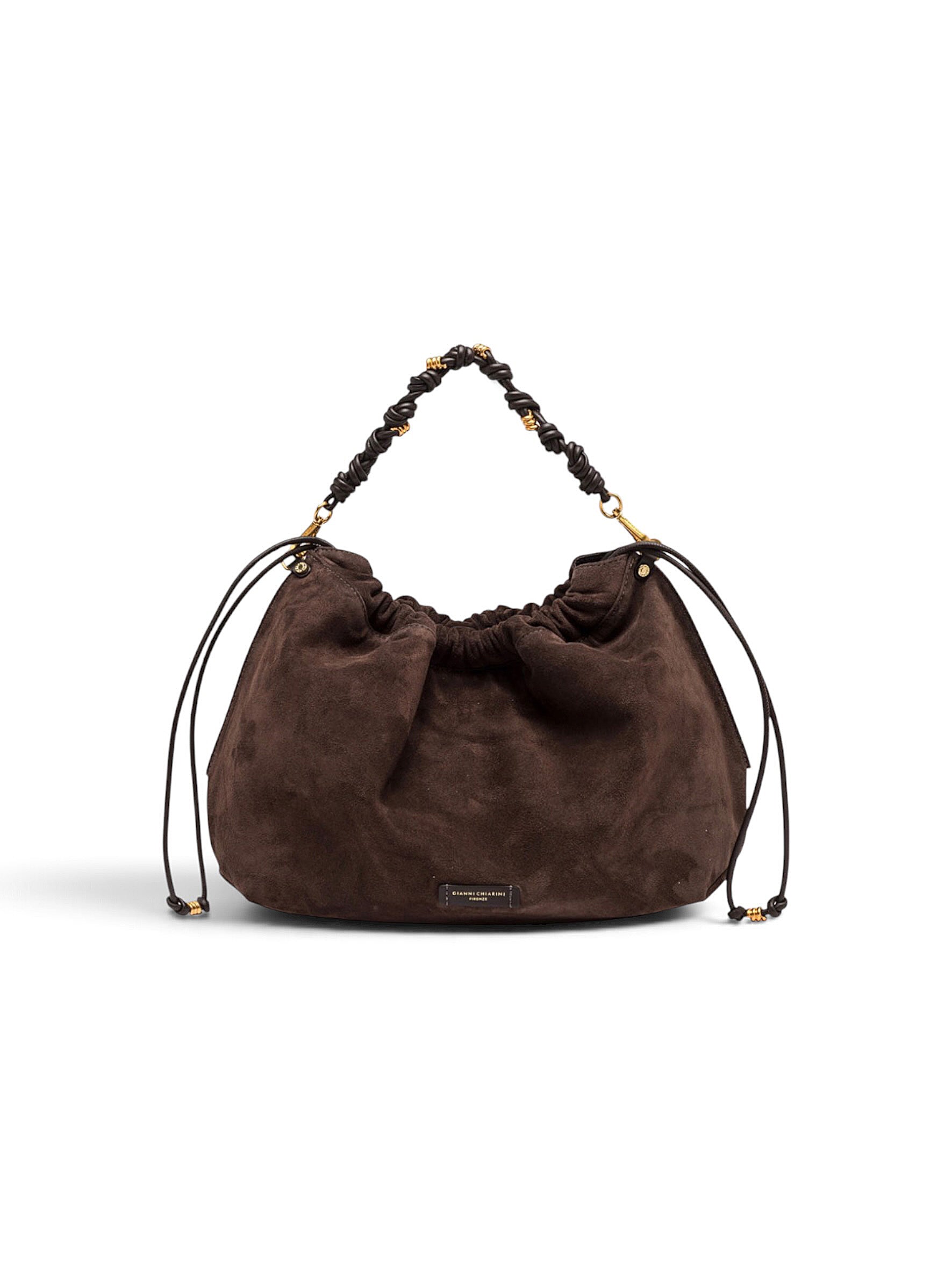 Dunkelbraune Velour-Tasche von Gianni Chiarini