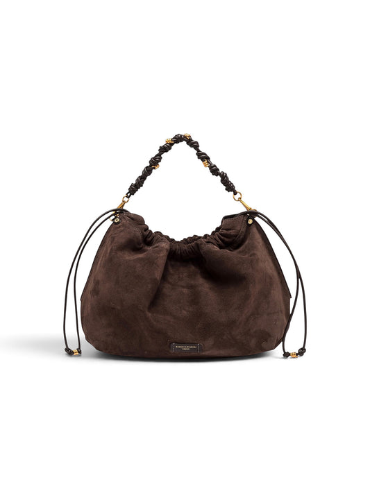 Dunkelbraune Velour-Tasche von Gianni Chiarini