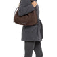 Dunkelbraune Velour-Tasche von Gianni Chiarini – Ansicht 2
