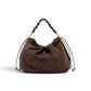 Dunkelbraune Velour-Tasche von Gianni Chiarini – Ansicht 4
