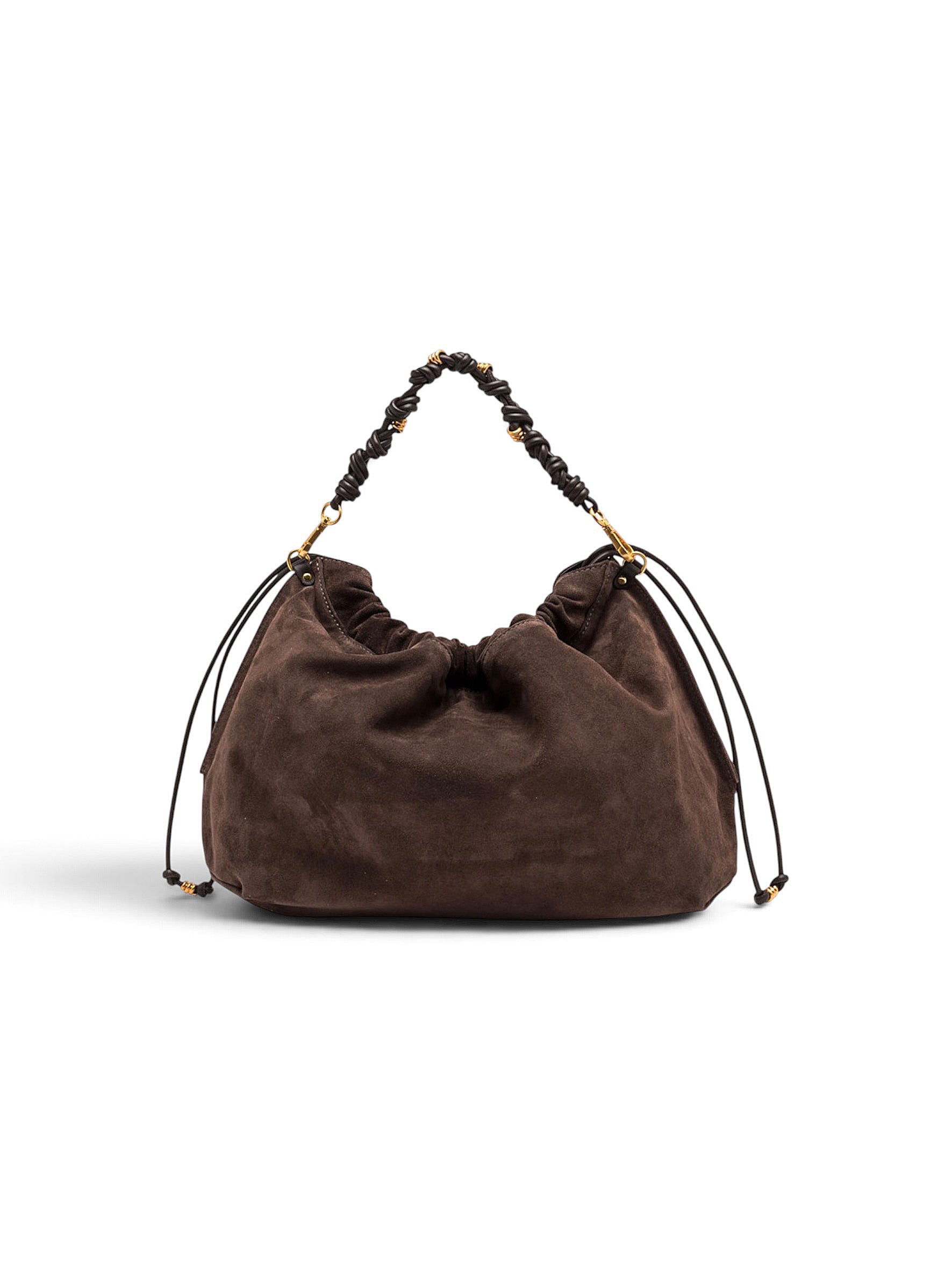 Dunkelbraune Velour-Tasche von Gianni Chiarini – Ansicht 4