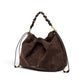 Dunkelbraune Velour-Tasche von Gianni Chiarini – Ansicht 5