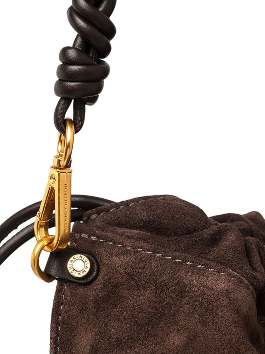 Dunkelbraune Velour-Tasche von Gianni Chiarini – Ansicht 7