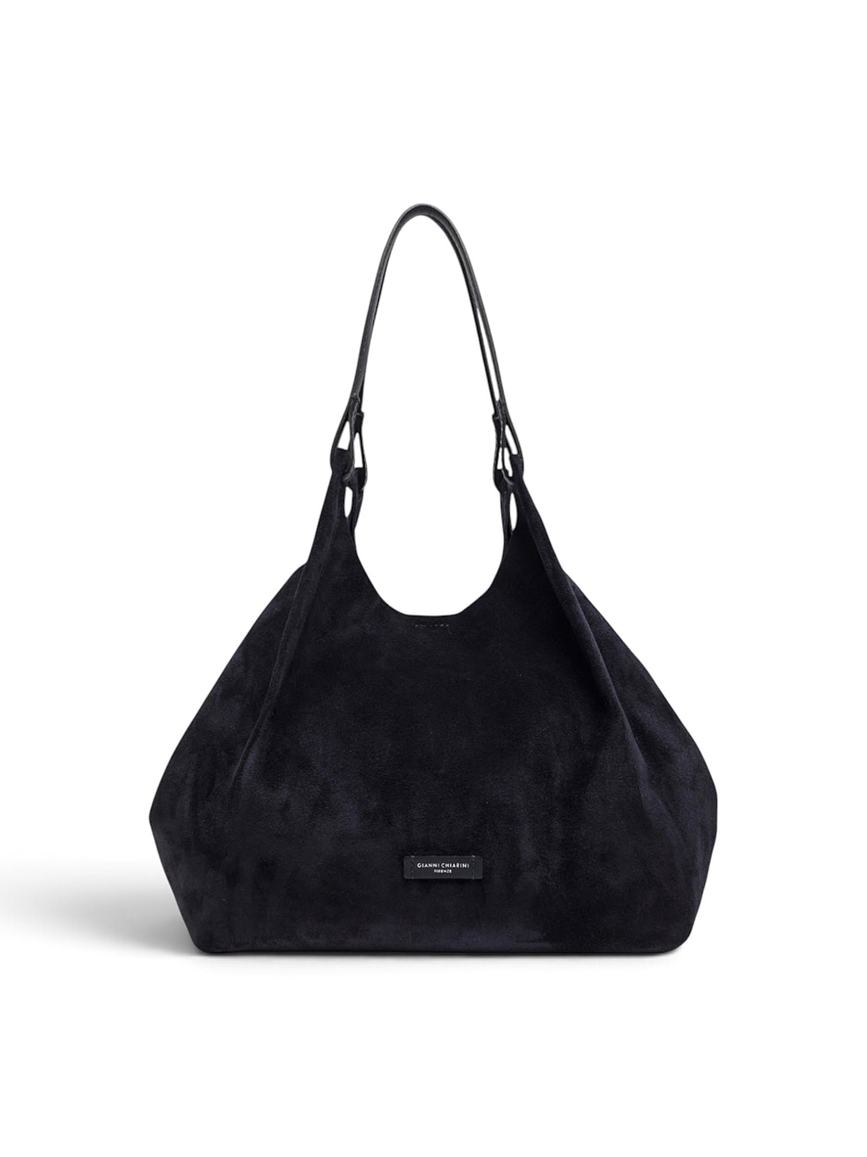 Dunkelblaue Velour-Tasche von Gianni Chiarini – Ansicht 6