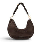 Dunkelbraune Velour-Tasche von Gianni Chiarini