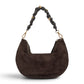 Dunkelbraune Velour-Tasche von Gianni Chiarini – Ansicht 4