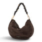 Dunkelbraune Velour-Tasche von Gianni Chiarini – Ansicht 5