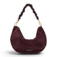 Bordeauxfarbene Velour-Tasche von Gianni Chiarini