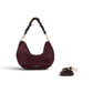 Bordeauxfarbene Velour-Tasche von Gianni Chiarini – Ansicht 3