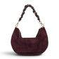 Bordeauxfarbene Velour-Tasche von Gianni Chiarini – Ansicht 7