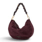 Bordeauxfarbene Velour-Tasche von Gianni Chiarini – Ansicht 4