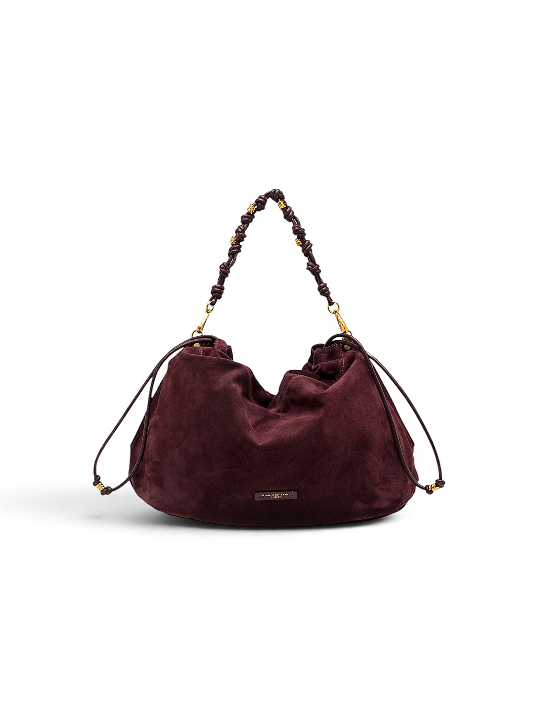 Bordeauxfarbene Velour-Tasche von Gianni Chiarini