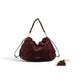 Bordeauxfarbene Velour-Tasche von Gianni Chiarini – Ansicht 3