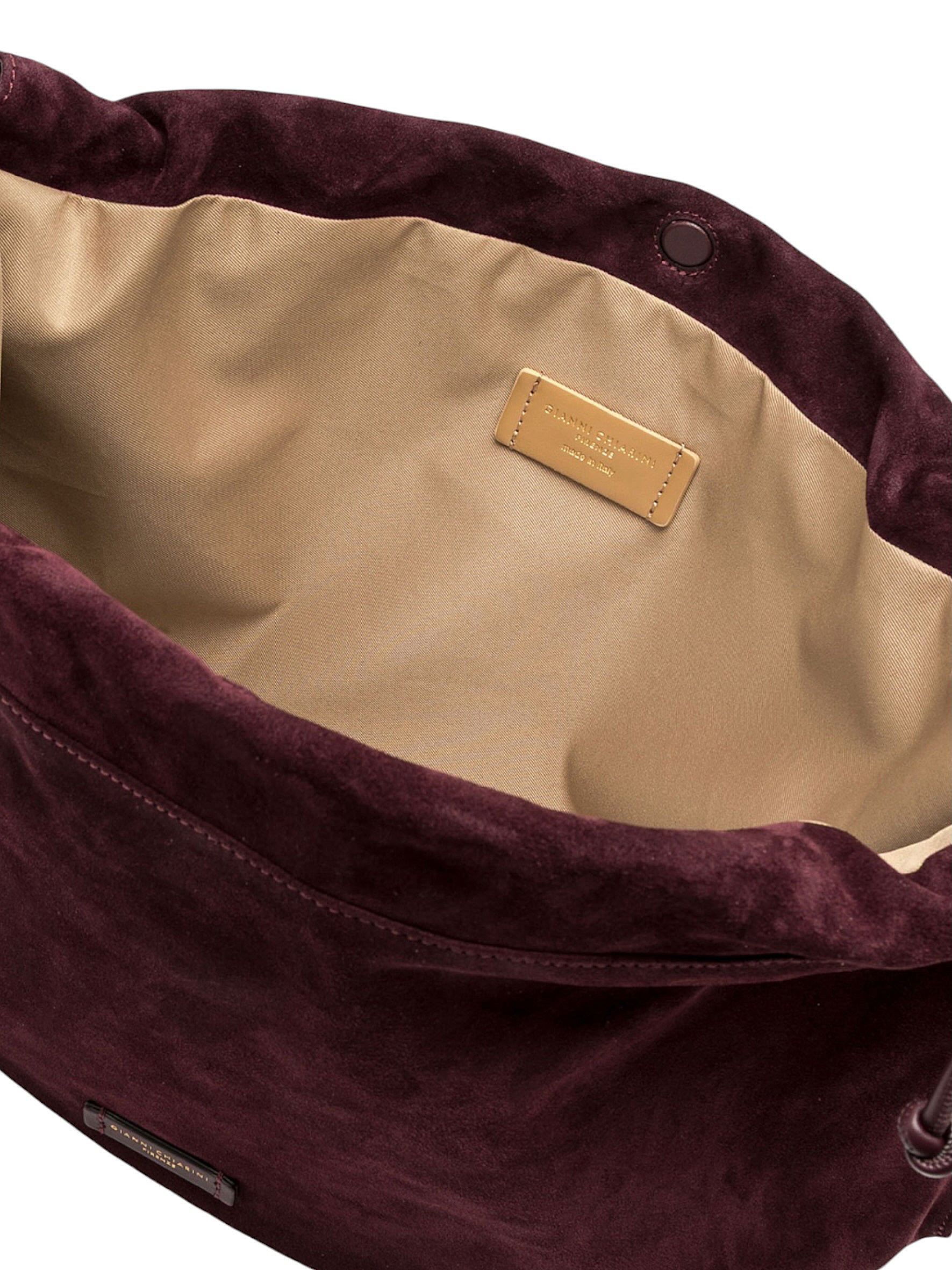 Bordeauxfarbene Velour-Tasche von Gianni Chiarini – Ansicht 5