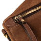 Kleine, cognacfarbene Velour-Tasche von Gianni Chiarini – Ansicht 4