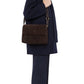 Dunkelbraune Velour-Tasche von Gianni Chiarini – Ansicht 2