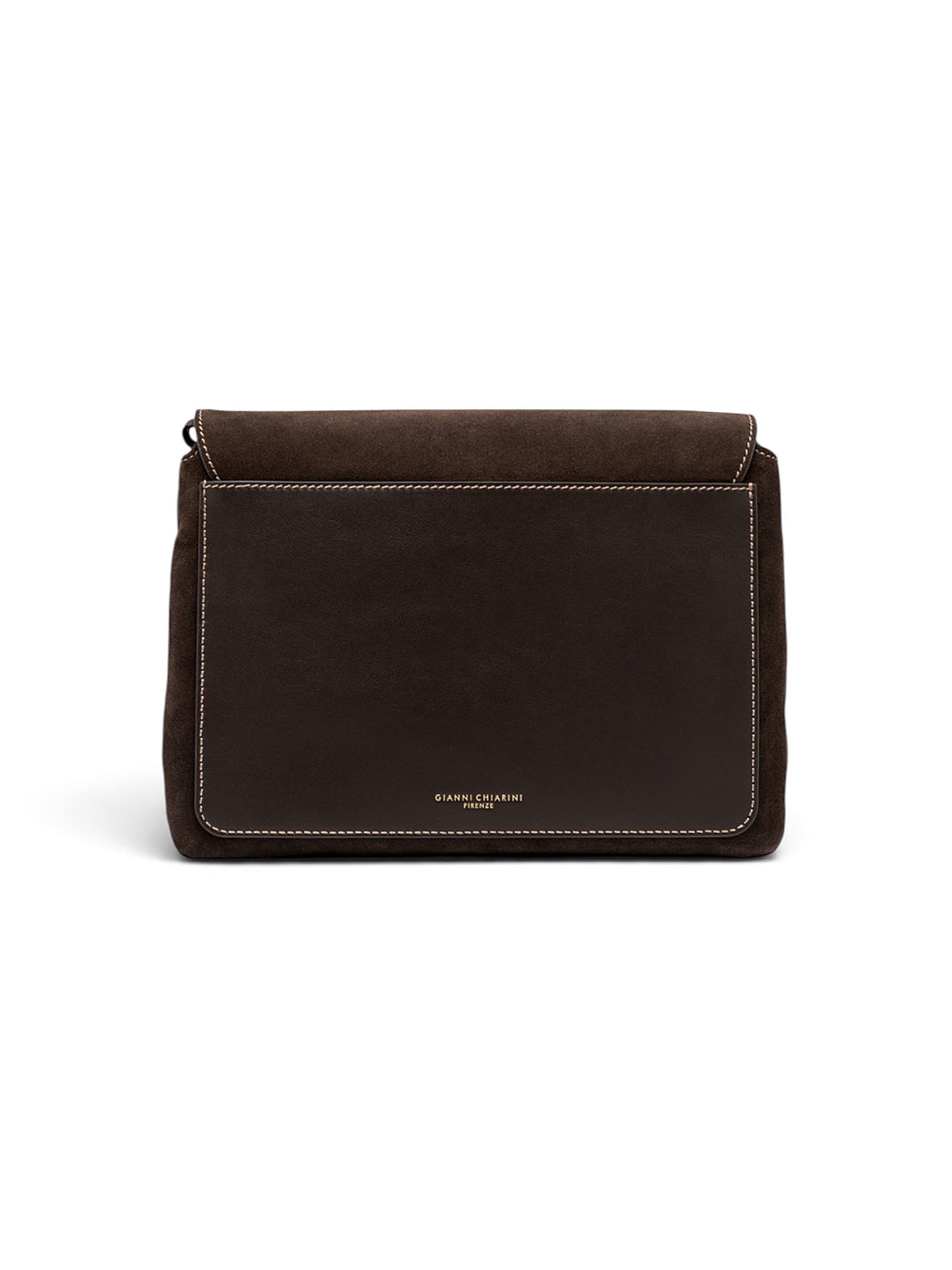 Dunkelbraune Velour-Tasche von Gianni Chiarini – Ansicht 3