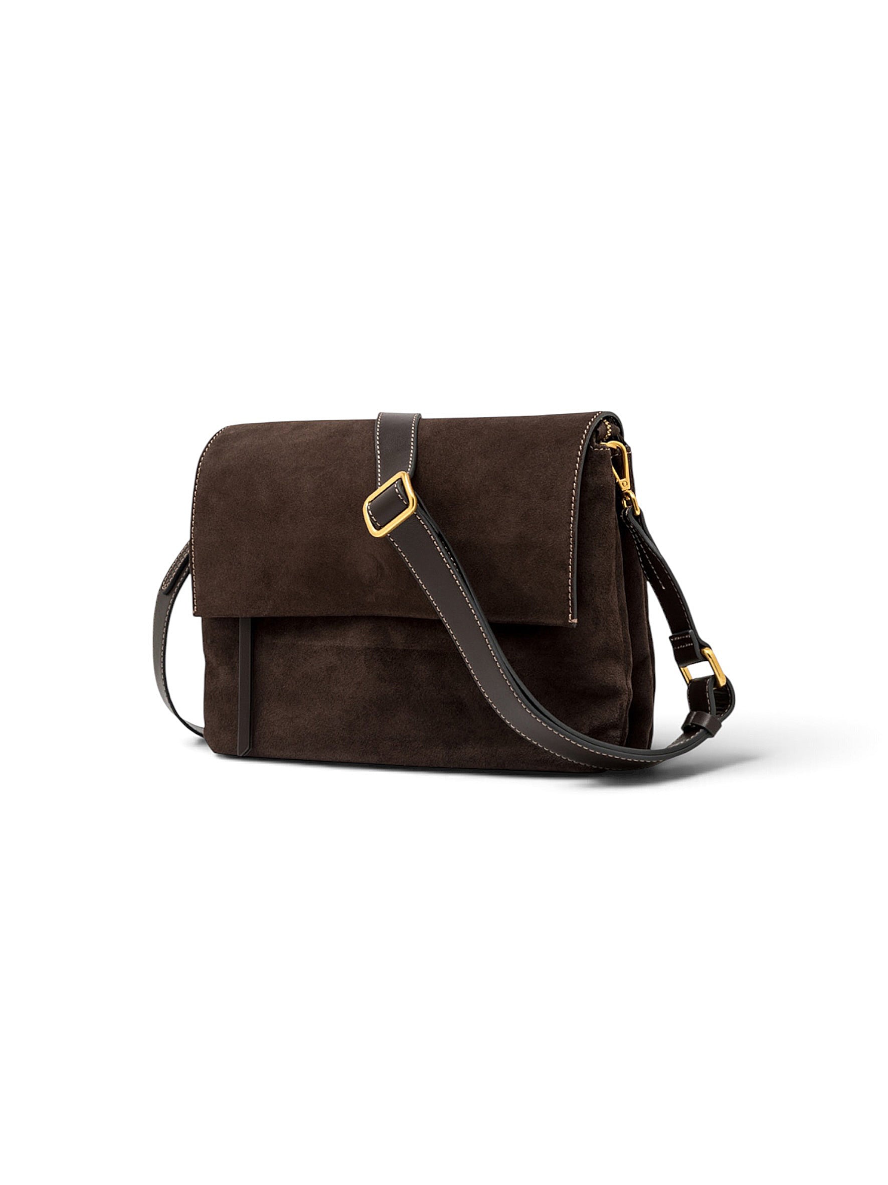 Dunkelbraune Velour-Tasche von Gianni Chiarini – Ansicht 4
