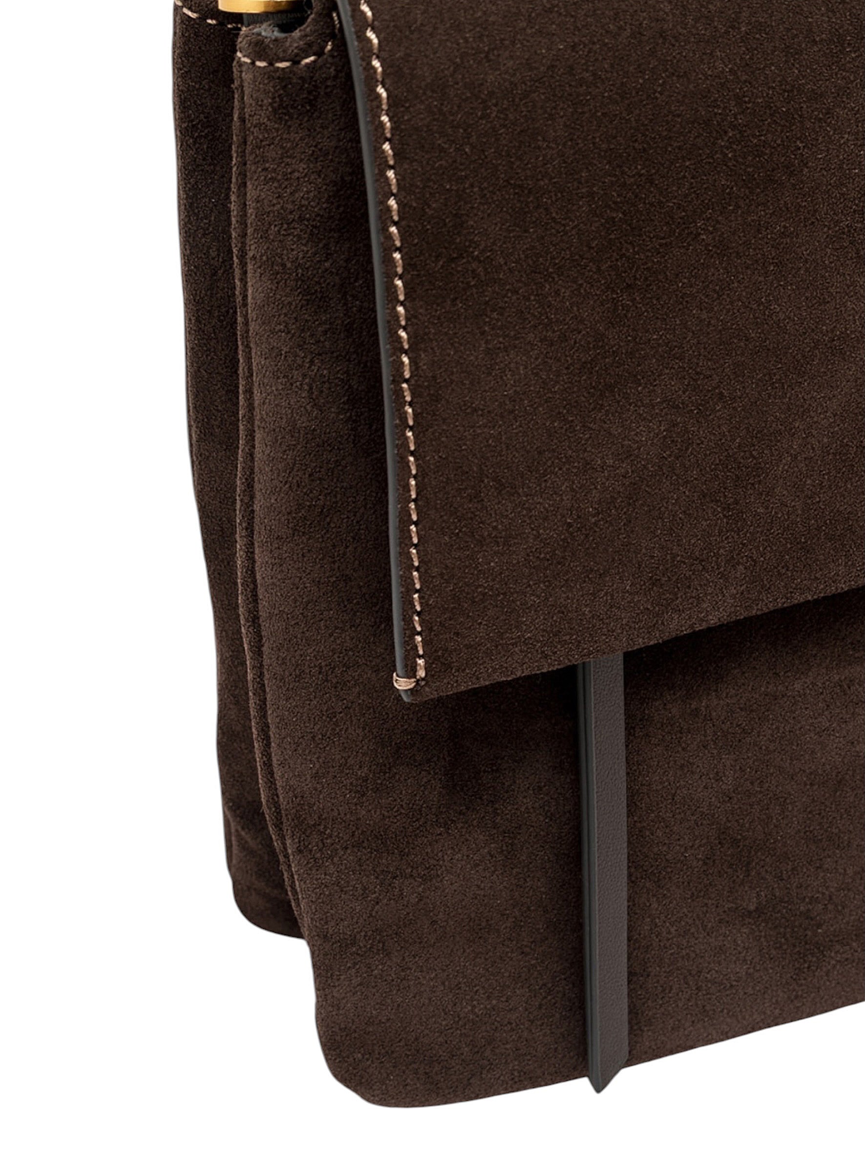 Dunkelbraune Velour-Tasche von Gianni Chiarini – Ansicht 6
