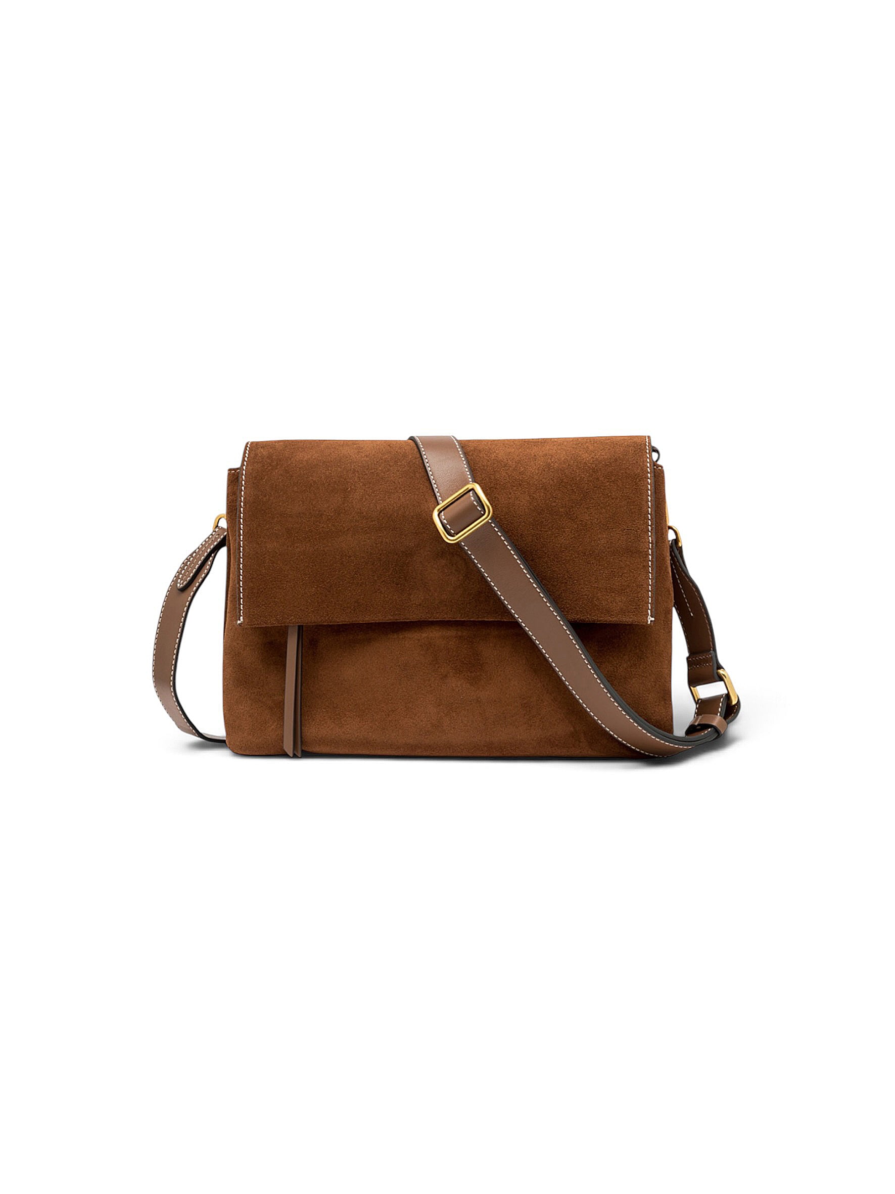 Cognacfarbene Velour-Tasche von Gianni Chiarini