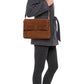 Cognacfarbene Velour-Tasche von Gianni Chiarini – Ansicht 2