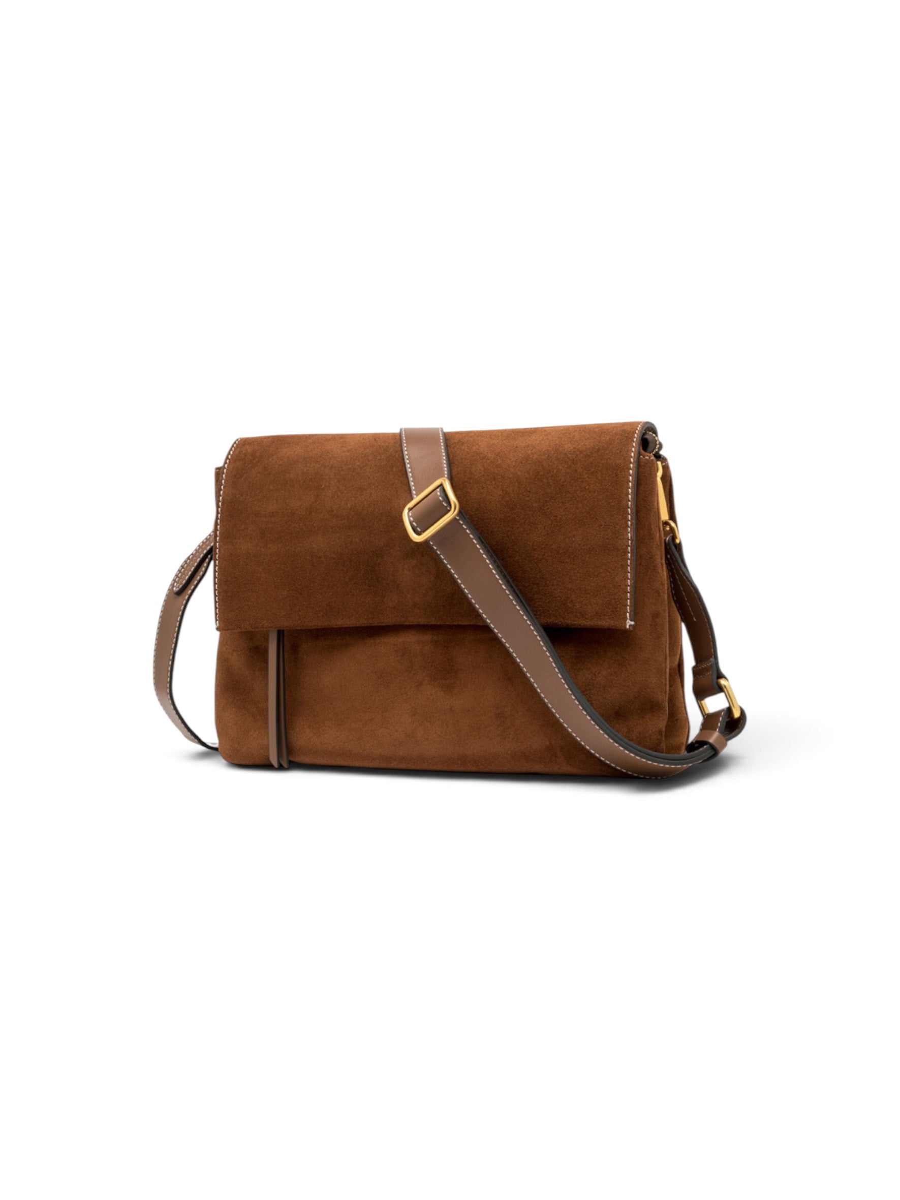 Cognacfarbene Velour-Tasche von Gianni Chiarini – Ansicht 4