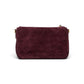 Kleine, bordeauxfarbene Velour-Tasche von Gianni Chiarini – Ansicht 3