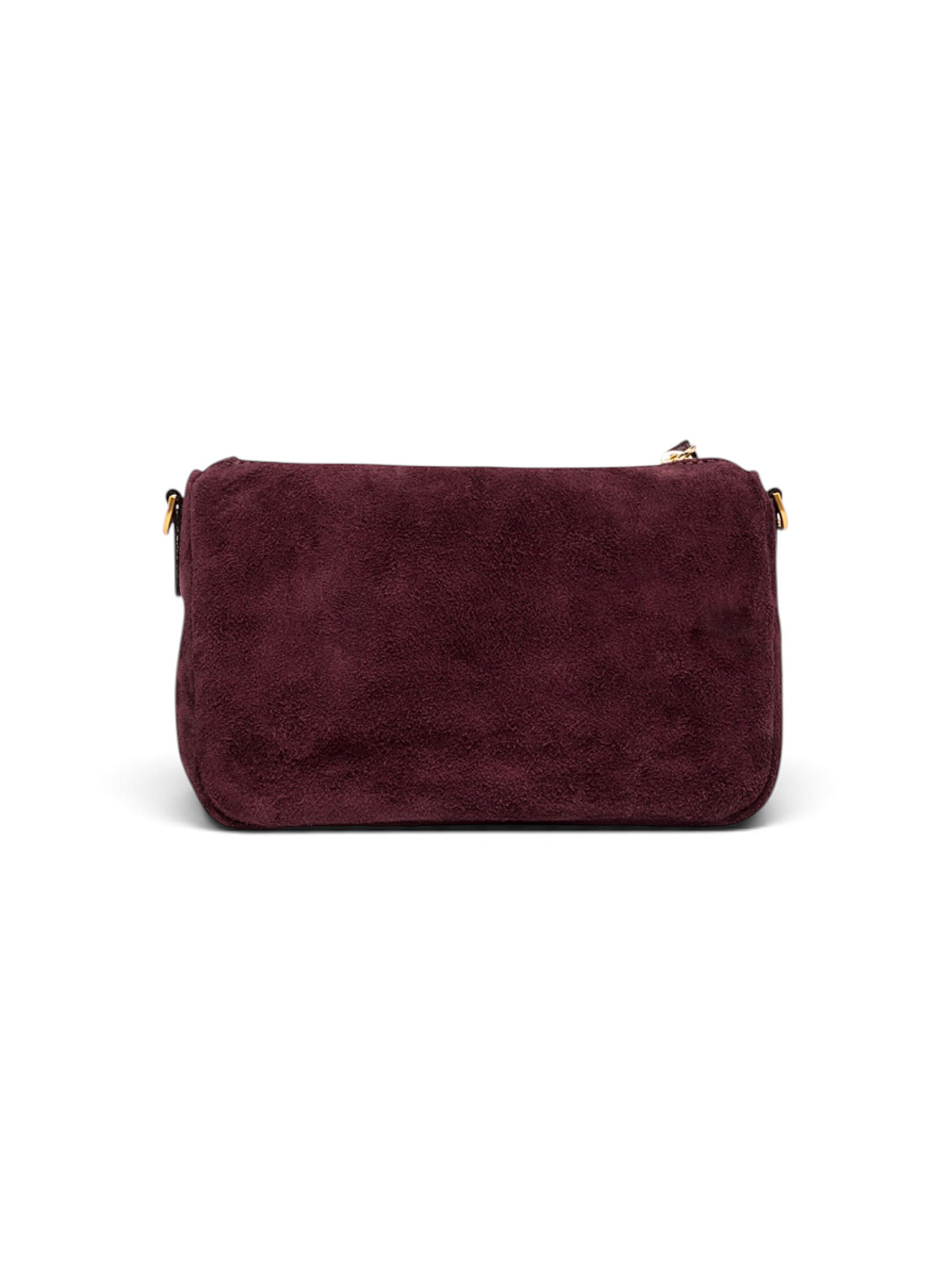 Kleine, bordeauxfarbene Velour-Tasche von Gianni Chiarini – Ansicht 3
