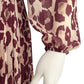 Bordeauxfarbenes Kleid mit Leo-Print