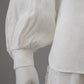 Cremefarbene Leinen-Bluse