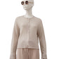 Sand-colored cashmere and silk cardigan