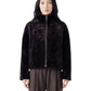 Dunkelbraune wendbare Lammfelljacke mit Stehkragen von Werner Christ – Ansicht 2