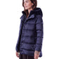 Marineblaue Daunenjacke mit flauschiger Kapuze von Herno