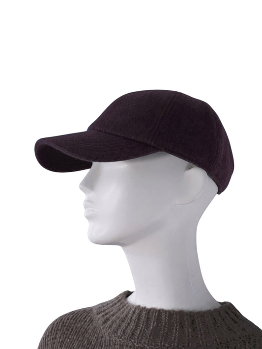 Dunkelbraunes Kaschmir-Basecap von Henry Christ