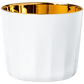 Weißer Champagnerbecher „Facets“ mit Facettenrelief von Sieger by Fürstenberg – Ansicht 2
