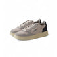 Grauer Velour Autry-Sneaker mit dunkelblauer Ferse "Medalist"