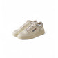 Cremefarbener halbhoher Autry-Sneaker mit silbernen Details "Medway"