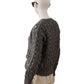 Grey chunky knit sweater with lurex threads