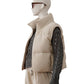 Cream-colored baby cord vest with subtle lurex threads